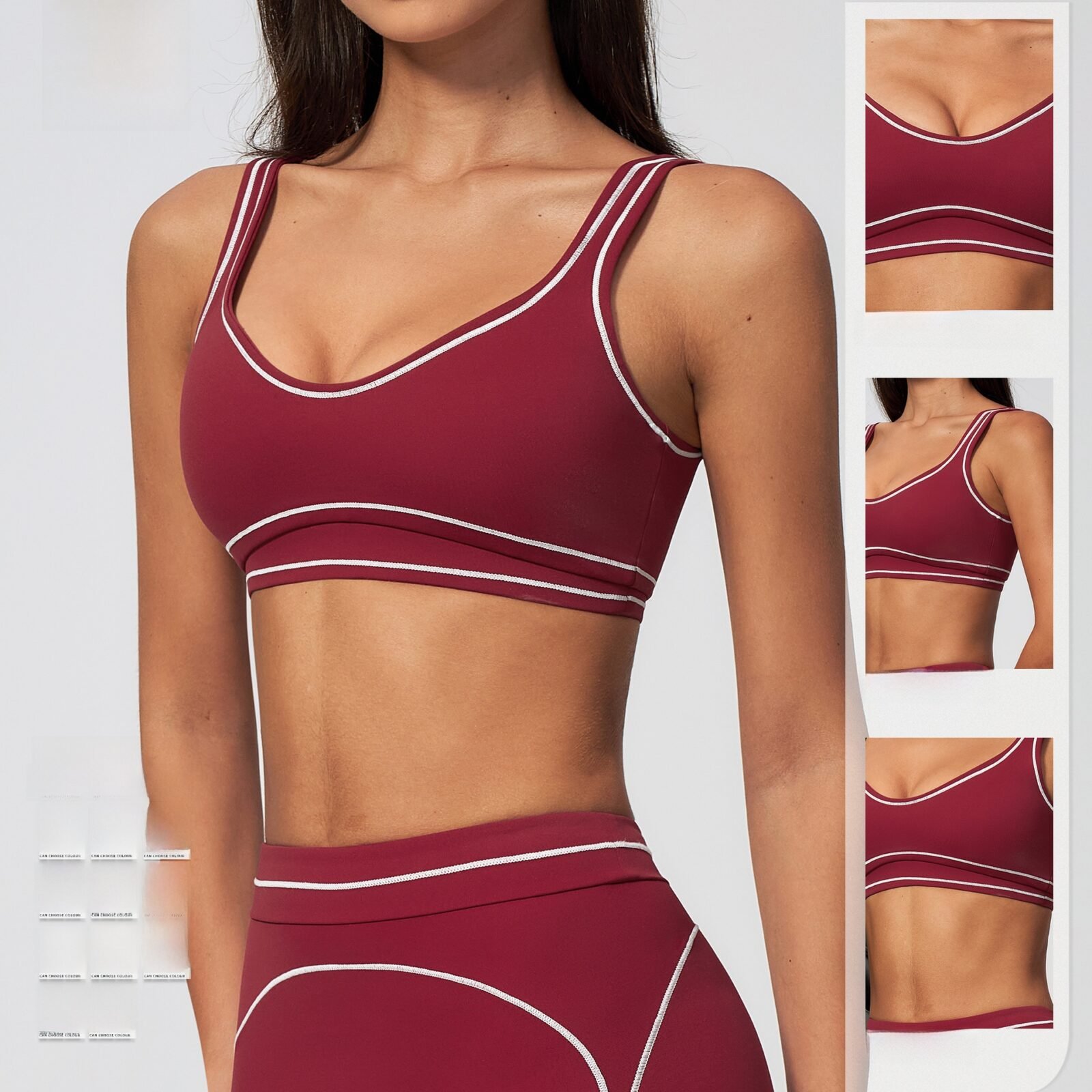 Color Block Yoga Sports Bra - Image 3