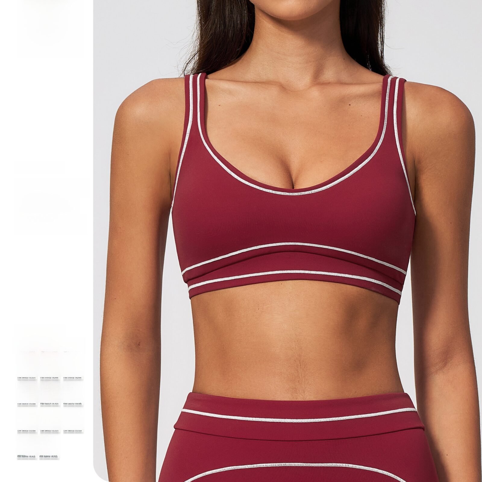 Color Block Yoga Sports Bra - Image 2
