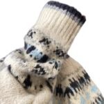 Vintage Jacquard Round Neck Knit Cardigan for Women, Thickened Single-Button Loose Fair Isle Sweater Coat, Stylish Autumn Winter Top - Image 5