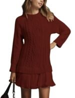 Comfortable Casual Fashion Knit Sweater with Cable Pattern for Women - Image 10