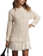 Comfortable Casual Fashion Knit Sweater with Cable Pattern for Women - Image 6