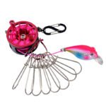 Stainless Steel Fishing Clip with Floats, 8 Clips Live Bait Hook Holder for Reel, Portable Fishing Tackle Tool - Image 2