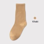Thin Mid-Calf Socks Pure Cotton White Postpartum Socks Seamless Full Cotton Long Socks - Image 6