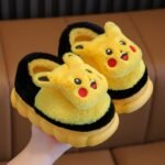 Winter children's cotton slippers, cute cartoon home for girls, warm and non slip indoor and outdoor baby cotton shoes, parent-child shoes, winter - Image 2