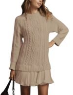 Comfortable Casual Fashion Knit Sweater with Cable Pattern for Women - Image 12