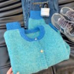 Chic Yellow Short Knit Cardigan for Women, Thick Cozy Style, Loose Fit, Petite Size, Autumn and Spring Wear - Image 4