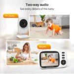 Video Baby Monitor 2.4G Wireless with 3.2 Inches LCD 2 Way Audio Talk Night Vision Surveillance Security Camera Babysitter - Image 5