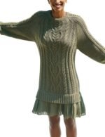 Comfortable Casual Fashion Knit Sweater with Cable Pattern for Women - Image 9