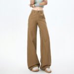 Cargo pants for women, spring and autumn new style, multi-pocket vintage casual wide-leg loose straight-leg slightly flared jeans - Image 7