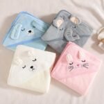 wholesale child baby cartoon animal face elephant hooded towel newborn - Image 6