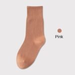 Thin Mid-Calf Socks Pure Cotton White Postpartum Socks Seamless Full Cotton Long Socks - Image 4