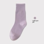 Thin Mid-Calf Socks Pure Cotton White Postpartum Socks Seamless Full Cotton Long Socks - Image 9