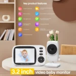 Video Baby Monitor 2.4G Wireless with 3.2 Inches LCD 2 Way Audio Talk Night Vision Surveillance Security Camera Babysitter - Image 3