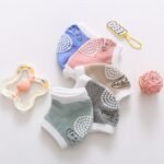 3 pairs of cotton children's knee pads, autumn glue dispensing, anti slip baby knee pads, mesh breathable exercise, baby crawlin - Image 8