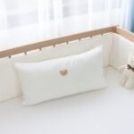 ins pure cotton embroidered bear bedside pillow baby comfort pillow removable and washable core - Image 5