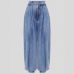 High waisted zipper leg tied jeans for women - Image 5
