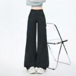 Cargo pants for women, spring and autumn new style, multi-pocket vintage casual wide-leg loose straight-leg slightly flared jeans - Image 5