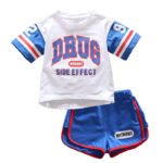 Children's Short Sleeve Set, Fashionable Baby T-Shirt, Boys' Sports Shorts, Girls' Cartoon Two-Piece Set