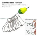 Stainless Steel Fishing Clip with Floats, 8 Clips Live Bait Hook Holder for Reel, Portable Fishing Tackle Tool - Image 10