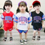 Children's Short Sleeve Set, Fashionable Baby T-Shirt, Boys' Sports Shorts, Girls' Cartoon Two-Piece Set - Image 2