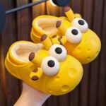 Autumn and winter baby cotton slippers for boys and girls, warm and plush bag with cotton cover and waterproof large, medium, and small children cotton slippers - Image 2