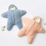 Baby hugged by starfish, lamb plush split leg sleeping bag with cotton clip, thick and warm baby sleeping bag, anti kick quilt, - Image 8