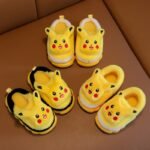 Winter children's cotton slippers, cute cartoon home for girls, warm and non slip indoor and outdoor baby cotton shoes, parent-child shoes, winter - Image 8