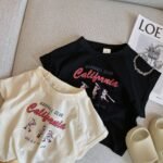 Summer Top Cartoon Letter Short Sleeve T-shirt - Image 3