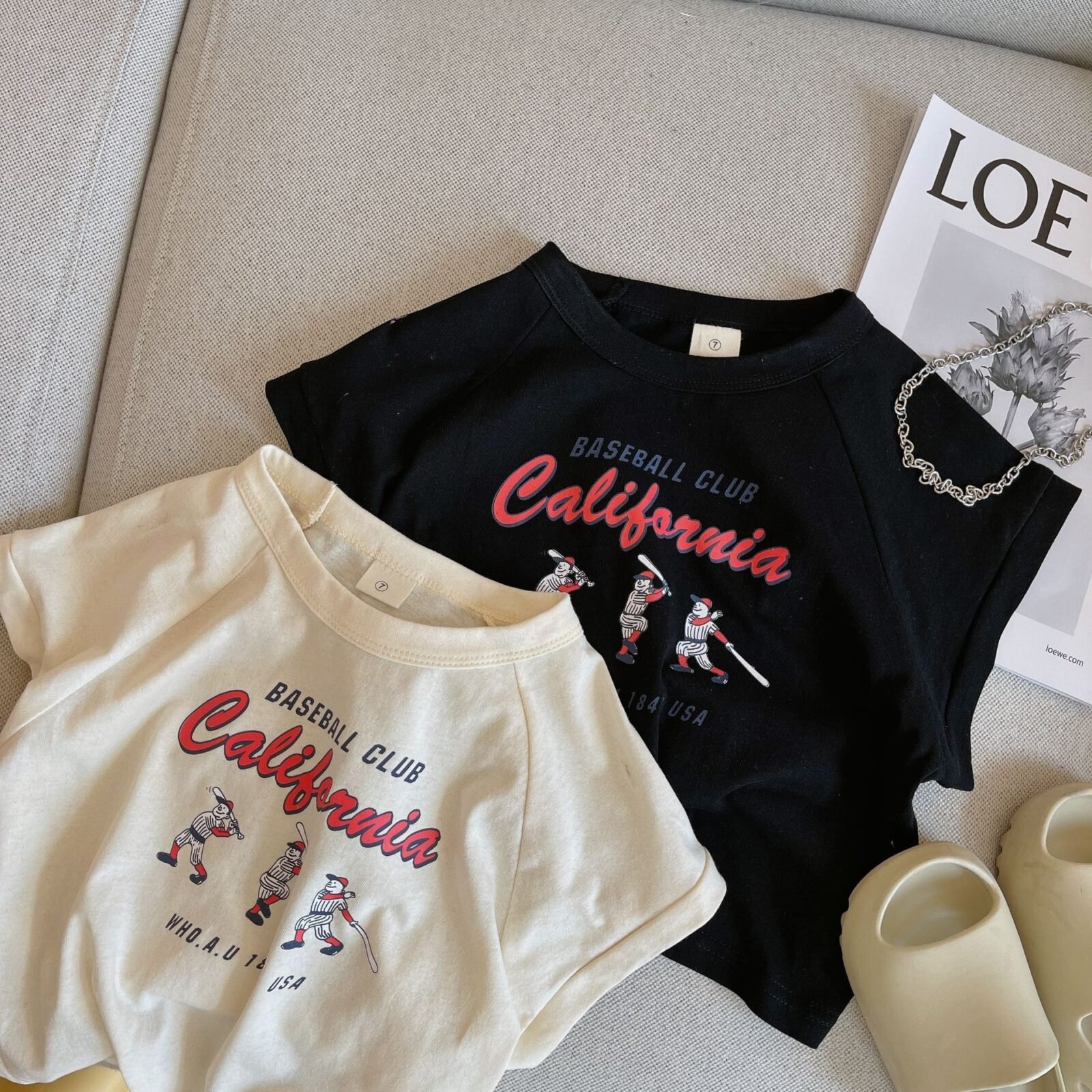 Summer Top Cartoon Letter Short Sleeve T-shirt - Image 3