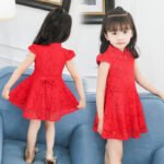Lace Mesh Princess Dress for Girls, Sleeveless A-Line Chiffon Dress - Image 3
