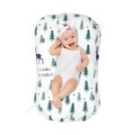 Flat weave fine cloth cover for baby lounge chair, soft organic cotton cover, newborn biomimetic bed, travel portable small bed