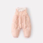 Fleece Lined Thickened Onesie Set Girls Baby Crawling Suit Knitwear Two-Piece Set - Image 6