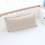 ins pure cotton embroidered bear bedside pillow baby comfort pillow removable and washable core - Image 7
