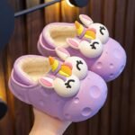 Autumn and winter baby cotton slippers for boys and girls, warm and plush bag with cotton cover and waterproof large, medium, and small children cotton slippers - Image 4