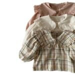 Girl baby lace lapel base long sleeved casual shirt - Image 5