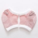 3 pairs of cotton children's knee pads, autumn glue dispensing, anti slip baby knee pads, mesh breathable exercise, baby crawlin - Image 5