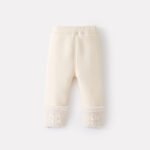 Embroidered Fleece-Lined Mid-Length Hoodie Set for Toddler Girls - Image 5