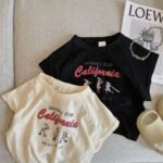 Summer Top Cartoon Letter Short Sleeve T-shirt