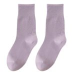 Thin Mid-Calf Socks Pure Cotton White Postpartum Socks Seamless Full Cotton Long Socks