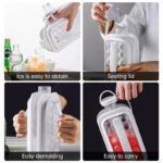 2-in-1 Portable Folding Ice Ball Maker Bottle, Silicone Freezer Ice Mold & Water Bottle for Cocktails, Travel, Gym - Image 7