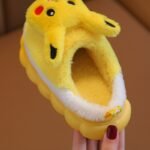 Winter children's cotton slippers, cute cartoon home for girls, warm and non slip indoor and outdoor baby cotton shoes, parent-child shoes, winter - Image 6