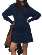 Comfortable Casual Fashion Knit Sweater with Cable Pattern for Women - Image 8