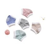 3 pairs of cotton children's knee pads, autumn glue dispensing, anti slip baby knee pads, mesh breathable exercise, baby crawlin - Image 7