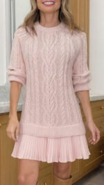 Comfortable Casual Fashion Knit Sweater with Cable Pattern for Women - Image 13
