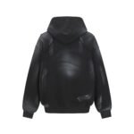 Hairy edge washed and spray dyed hoodie - Image 4