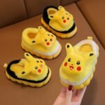 Winter children's cotton slippers, cute cartoon home for girls, warm and non slip indoor and outdoor baby cotton shoes, parent-child shoes, winter - Image 9