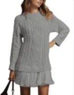 Comfortable Casual Fashion Knit Sweater with Cable Pattern for Women - Image 15