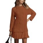 Comfortable Casual Fashion Knit Sweater with Cable Pattern for Women - Image 5