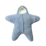 Baby hugged by starfish, lamb plush split leg sleeping bag with cotton clip, thick and warm baby sleeping bag, anti kick quilt, - Image 4