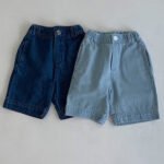 Simple straight leg denim five quarter pants - Image 2